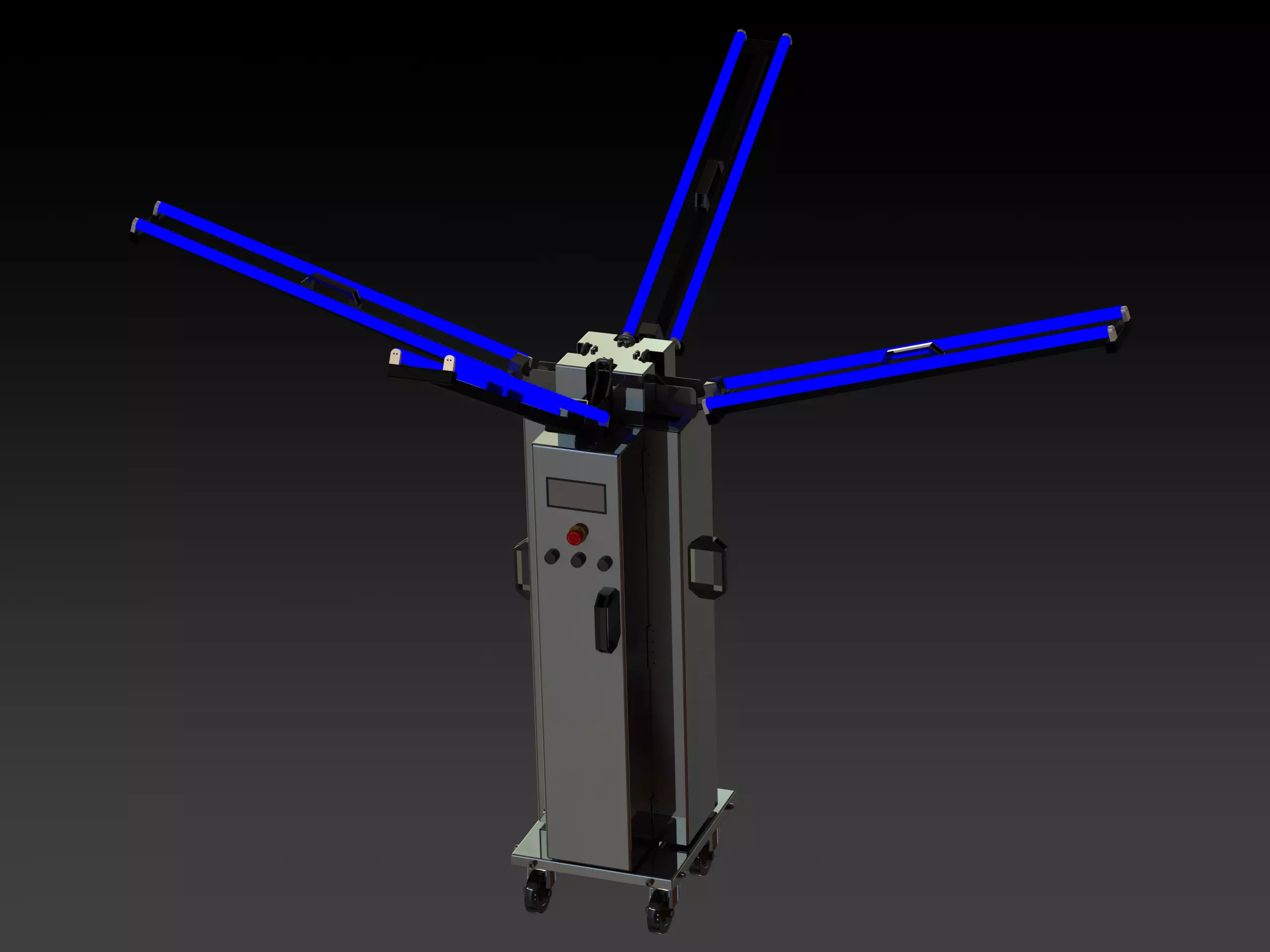 30W Ultraviolet Light Disinfection Trolley 3D model