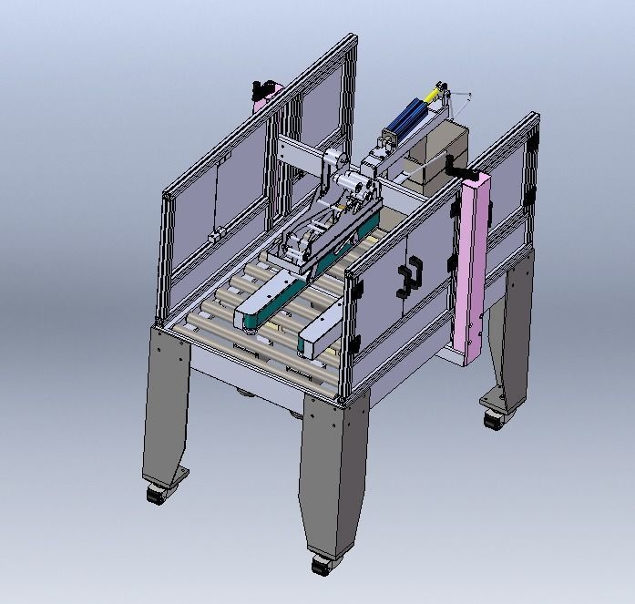 Carton Sealing Machine 3D model_3