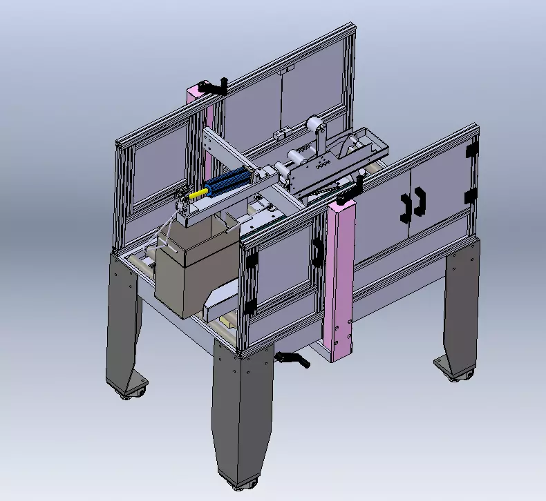 Carton Sealing Machine 3D model_0