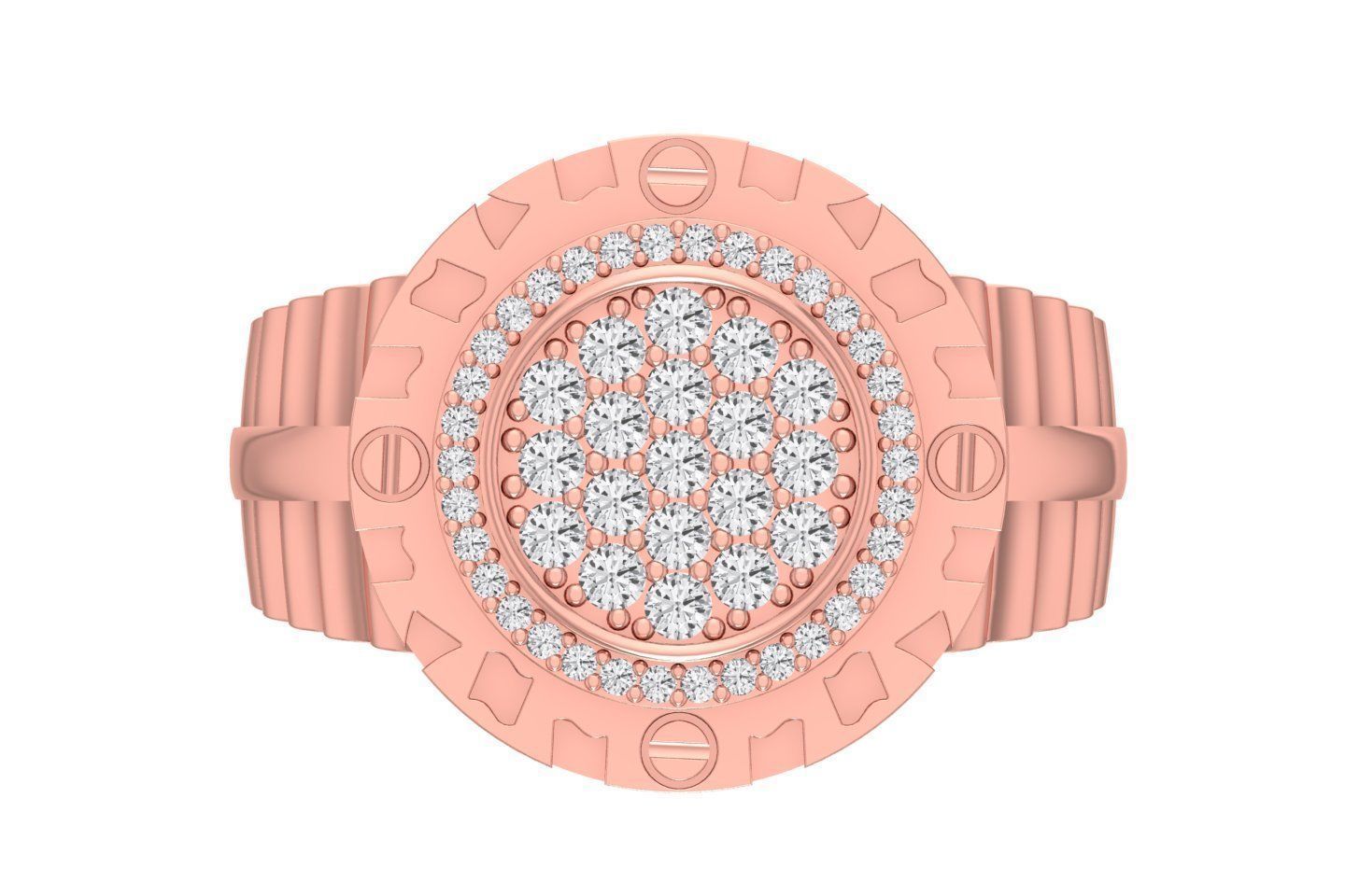 Mens Ring 3dm STL OBJ FBX Renders Details 3D print model_2