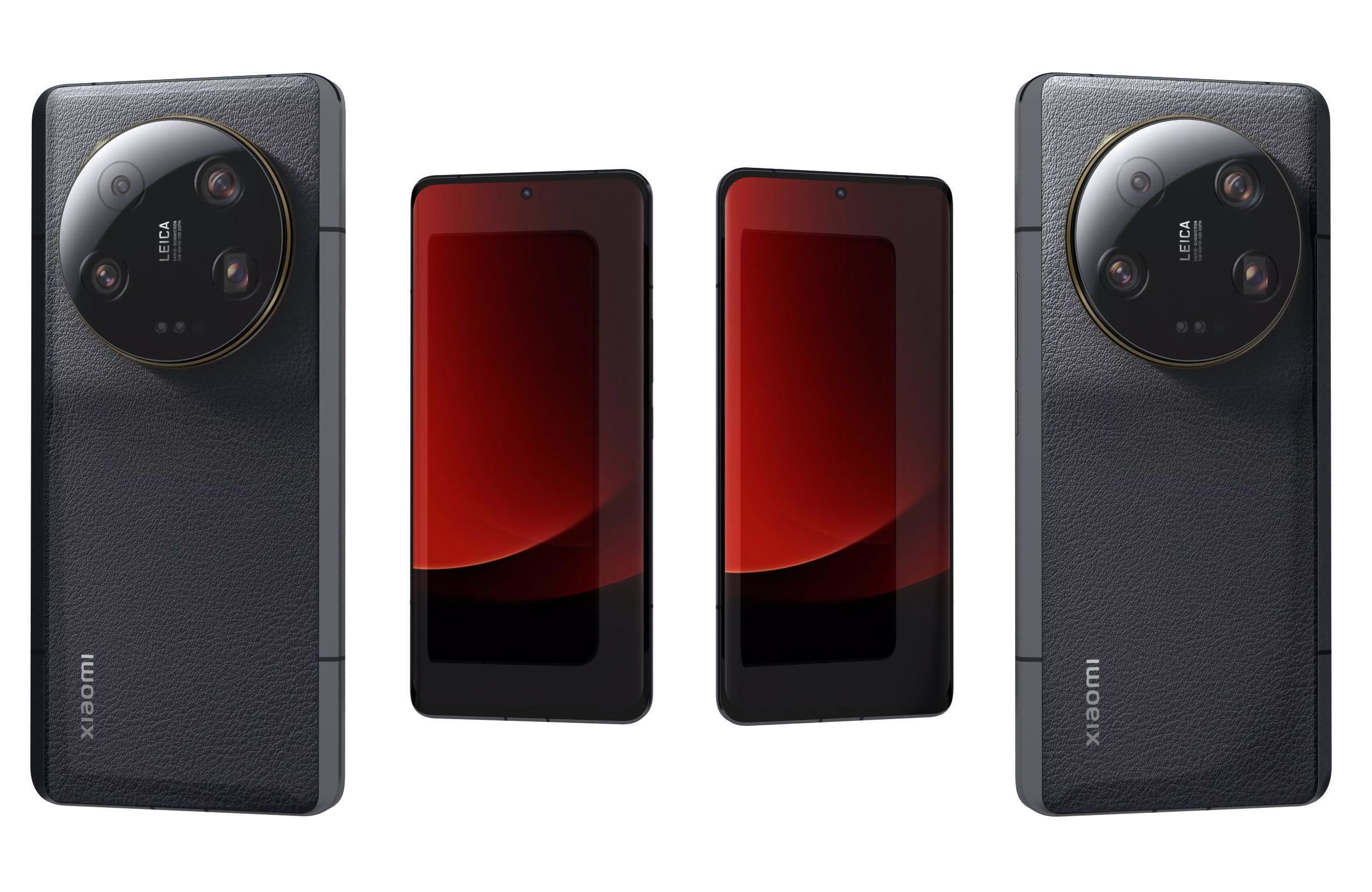 Xiaomi 13 Ultra Black Low-poly 3D model_9