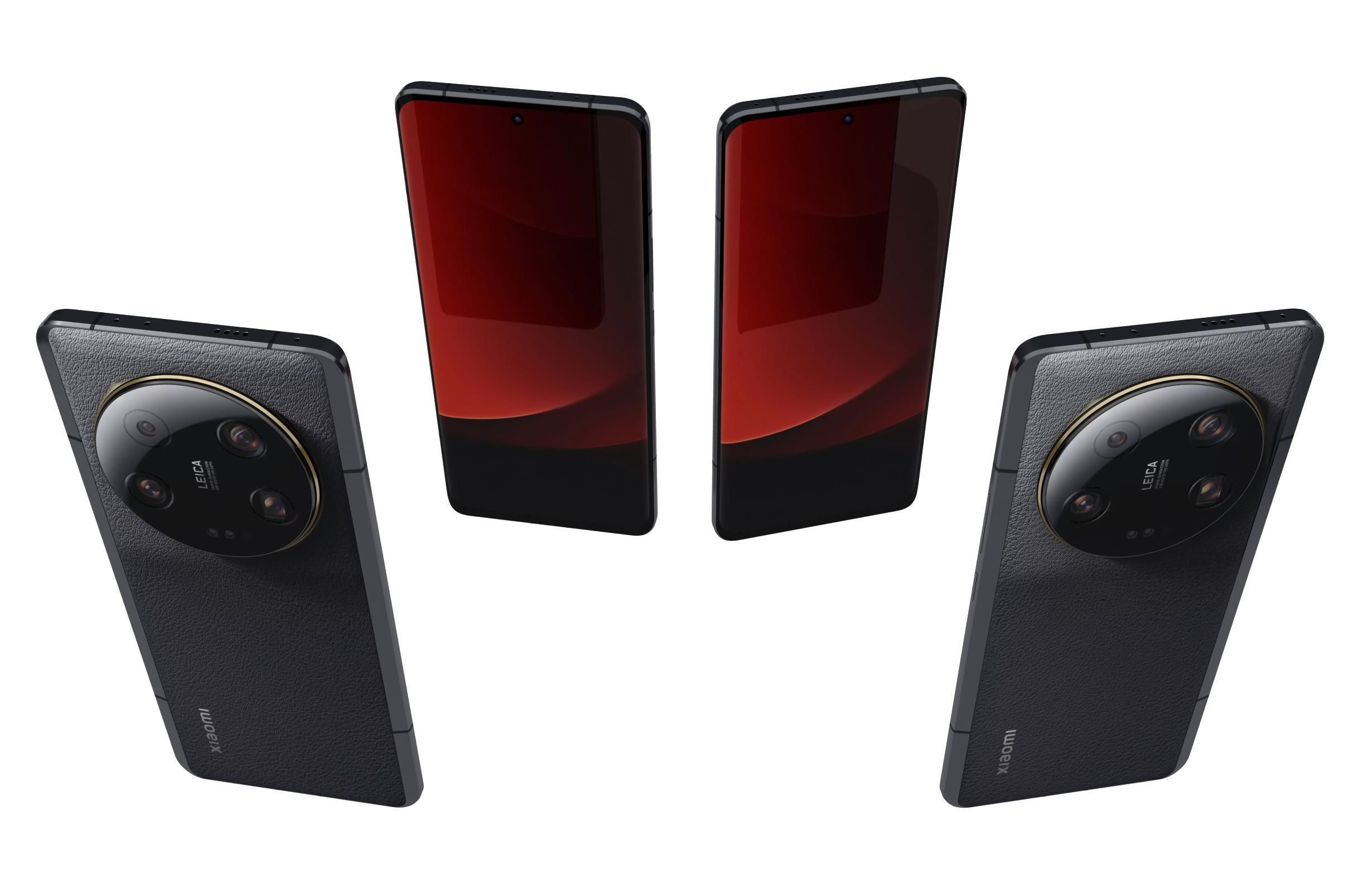 Xiaomi 13 Ultra Black Low-poly 3D model_5