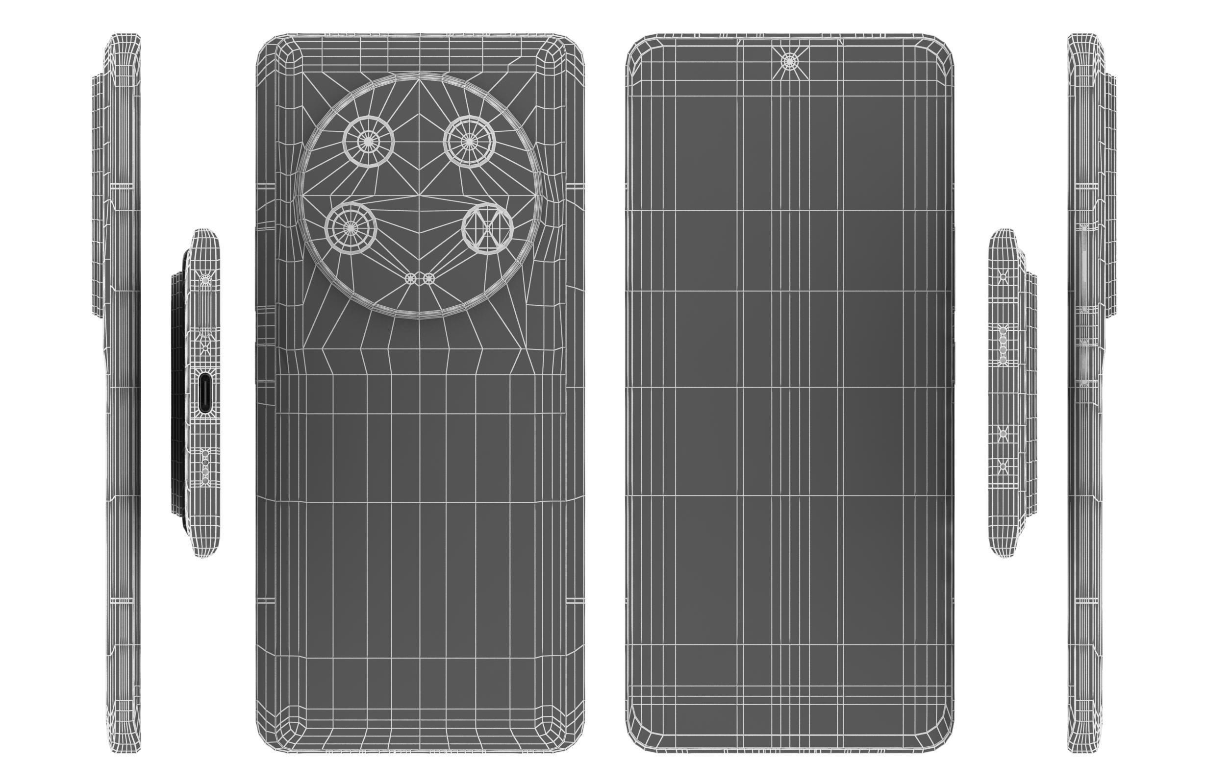 Xiaomi 13 Ultra Black Low-poly 3D model_16