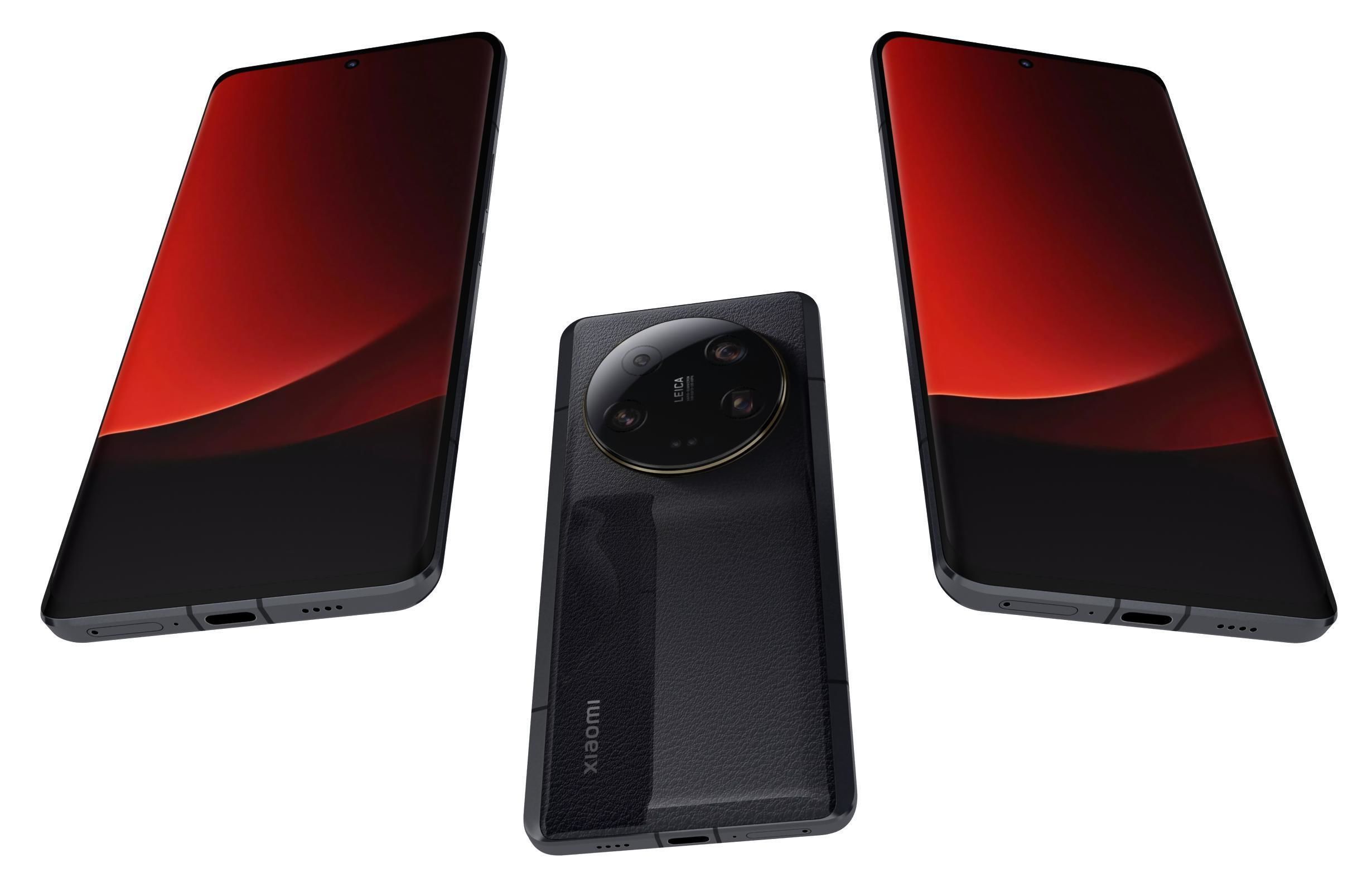 Xiaomi 13 Ultra Black Low-poly 3D model_1