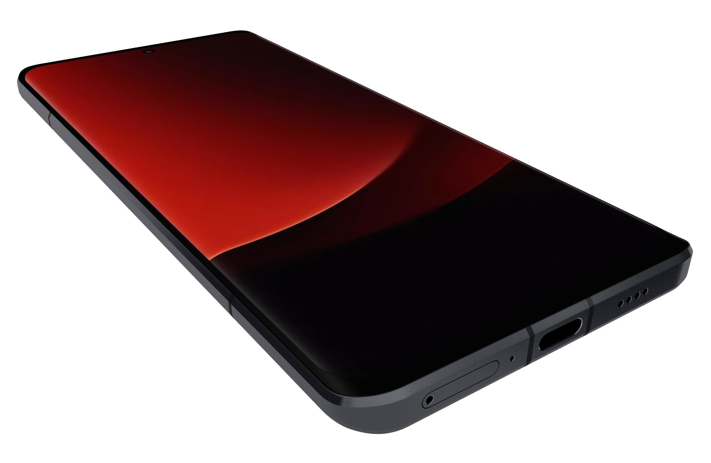 Xiaomi 13 Ultra Black Low-poly 3D model_13