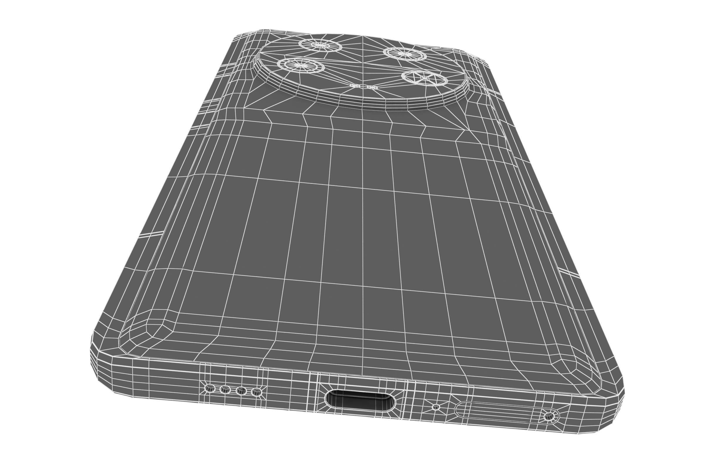 Xiaomi 13 Ultra Black Low-poly 3D model_21