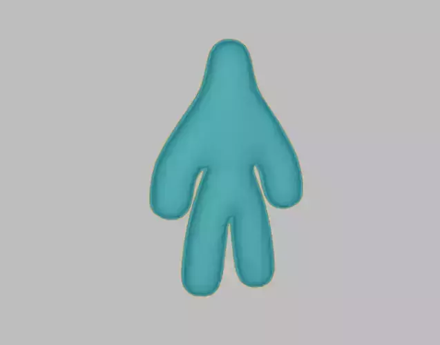 Blob Character Low-poly 3D model