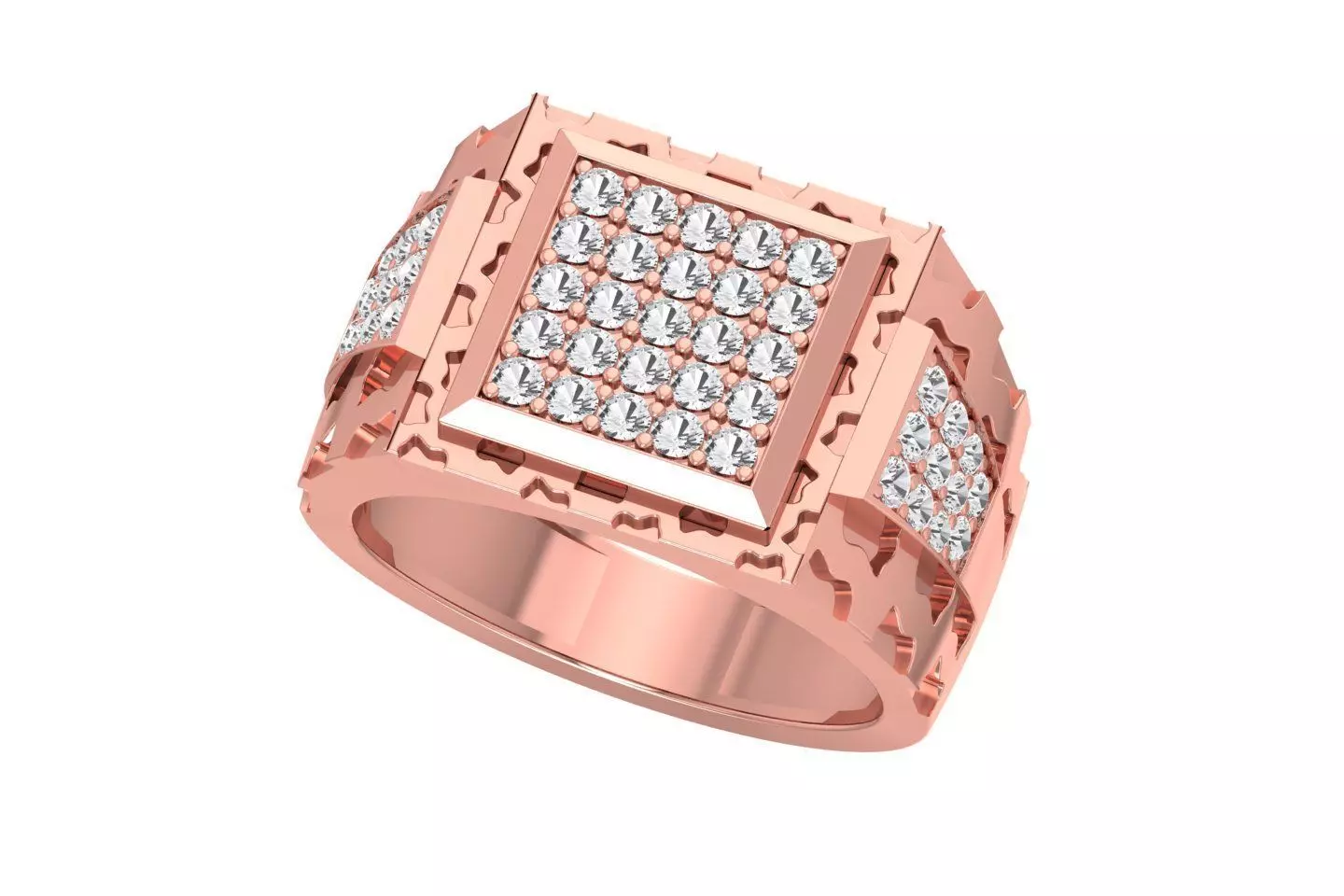 Mens Ring 3dm STL OBJ FBX Renders Details 3D print model_0