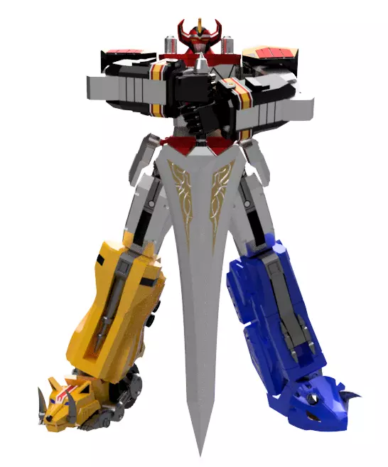 power rangers megazord with sword 38cm 3d printing models 3D print model_0
