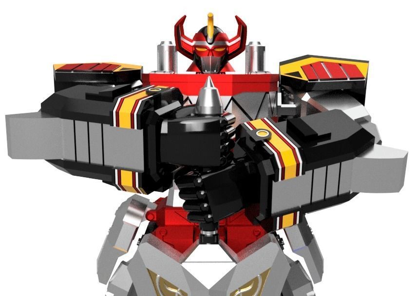power rangers megazord with sword 38cm 3d printing models 3D print model_1