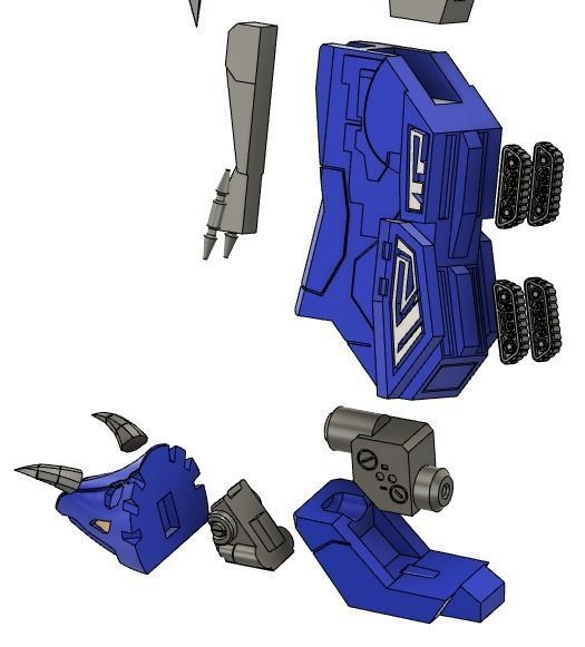 power rangers megazord with sword 38cm 3d printing models 3D print model_12