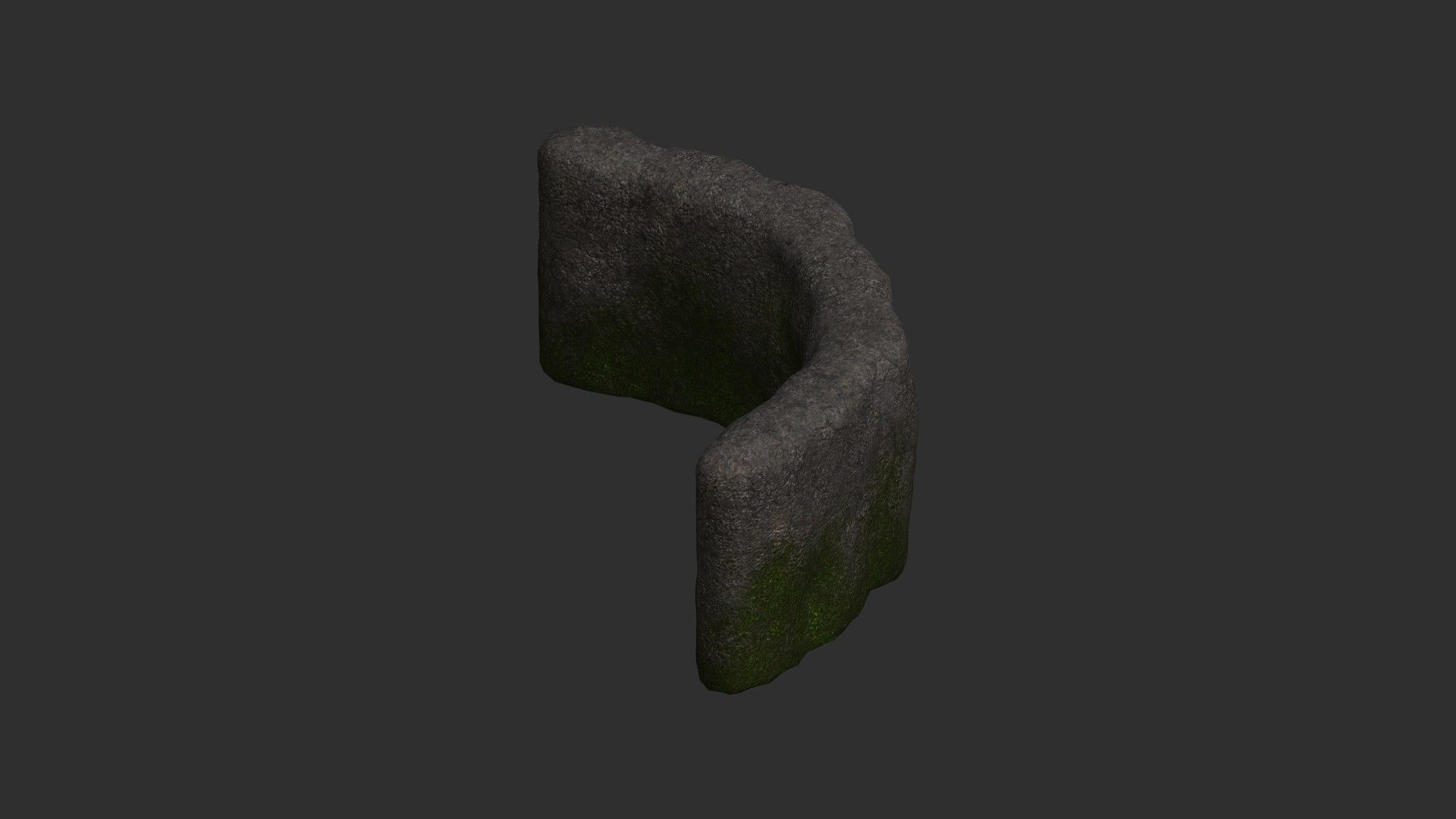 Cave Walls 2 - Moss 1 Low-poly 3D model_10