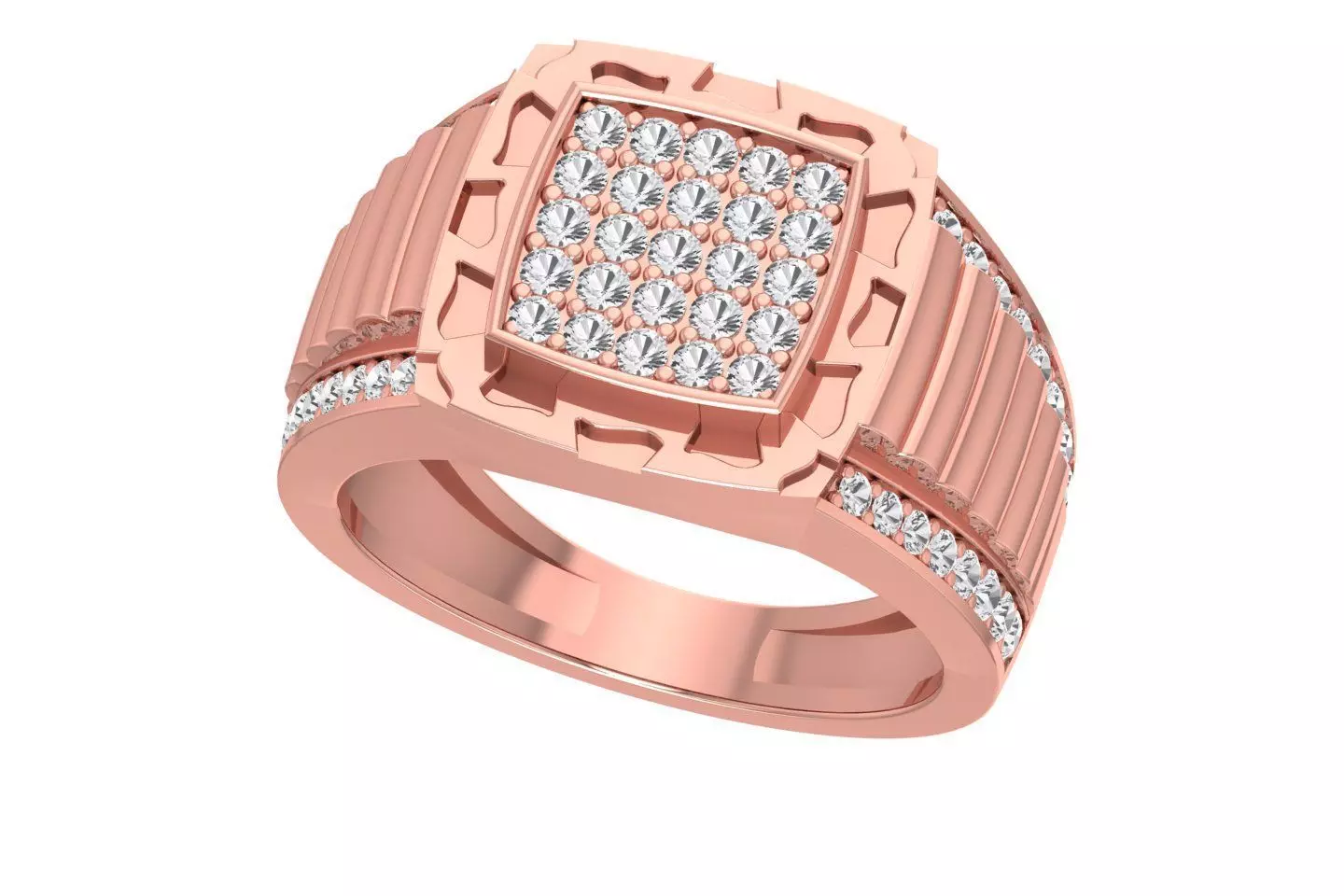 Mens Ring 3dm STL OBJ FBX Renders Details 3D print model_0