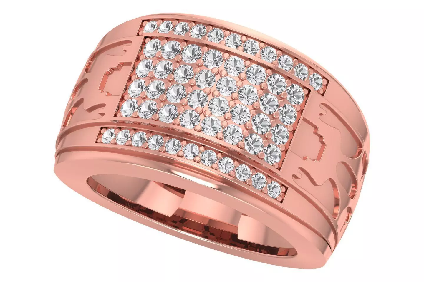 Mens Ring 3dm STL OBJ FBX Renders Details 3D print model_0