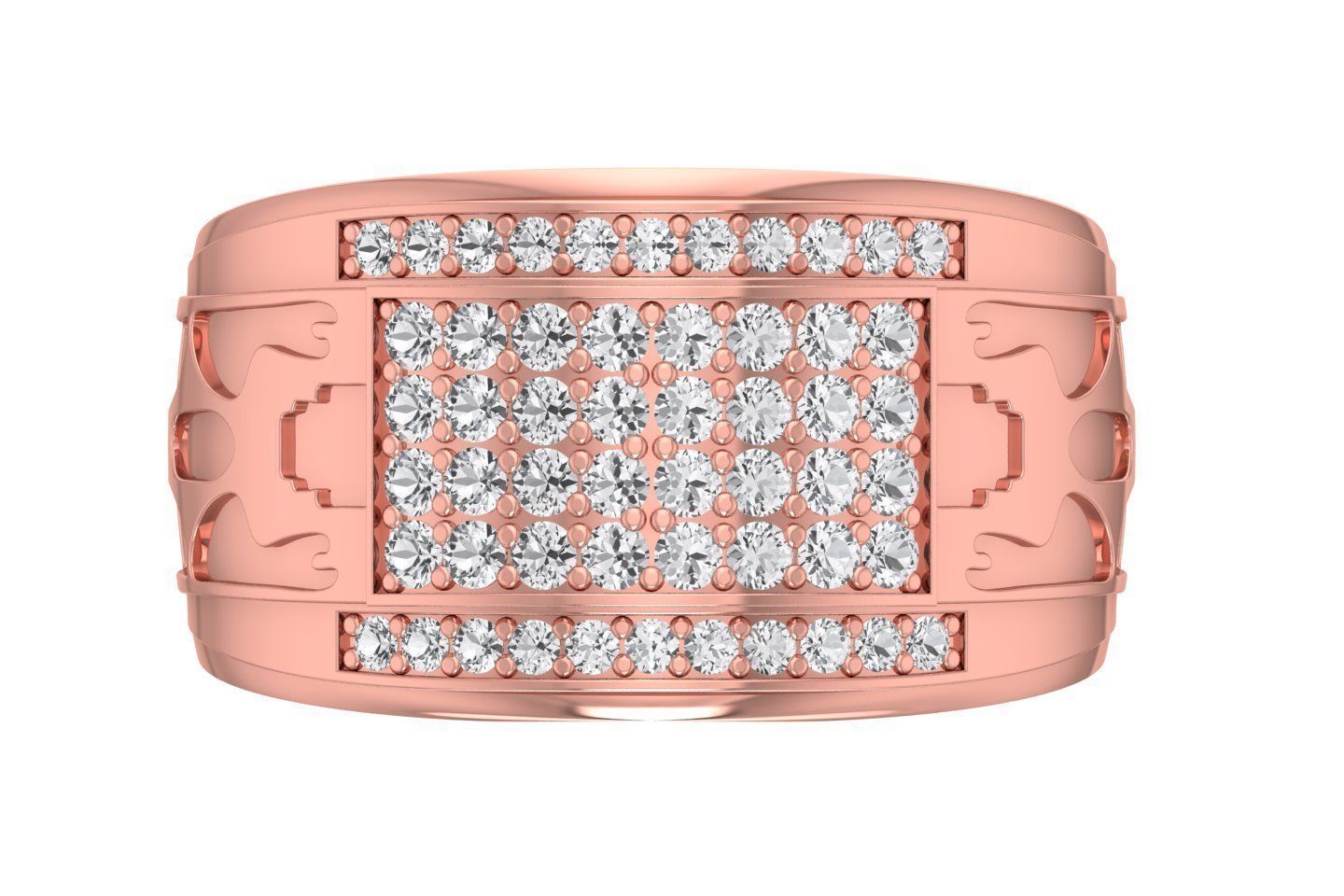 Mens Ring 3dm STL OBJ FBX Renders Details 3D print model_2