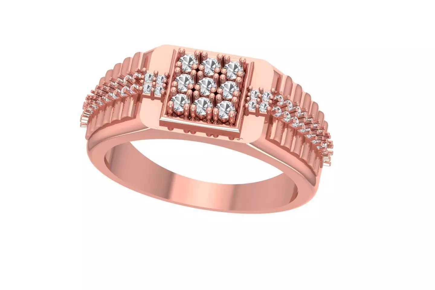 Mens Ring 3dm STL OBJ FBX Renders Details 3D print model_0