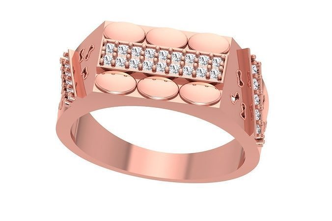 Mens Ring 3dm STL OBJ FBX Renders Details 3D print model
