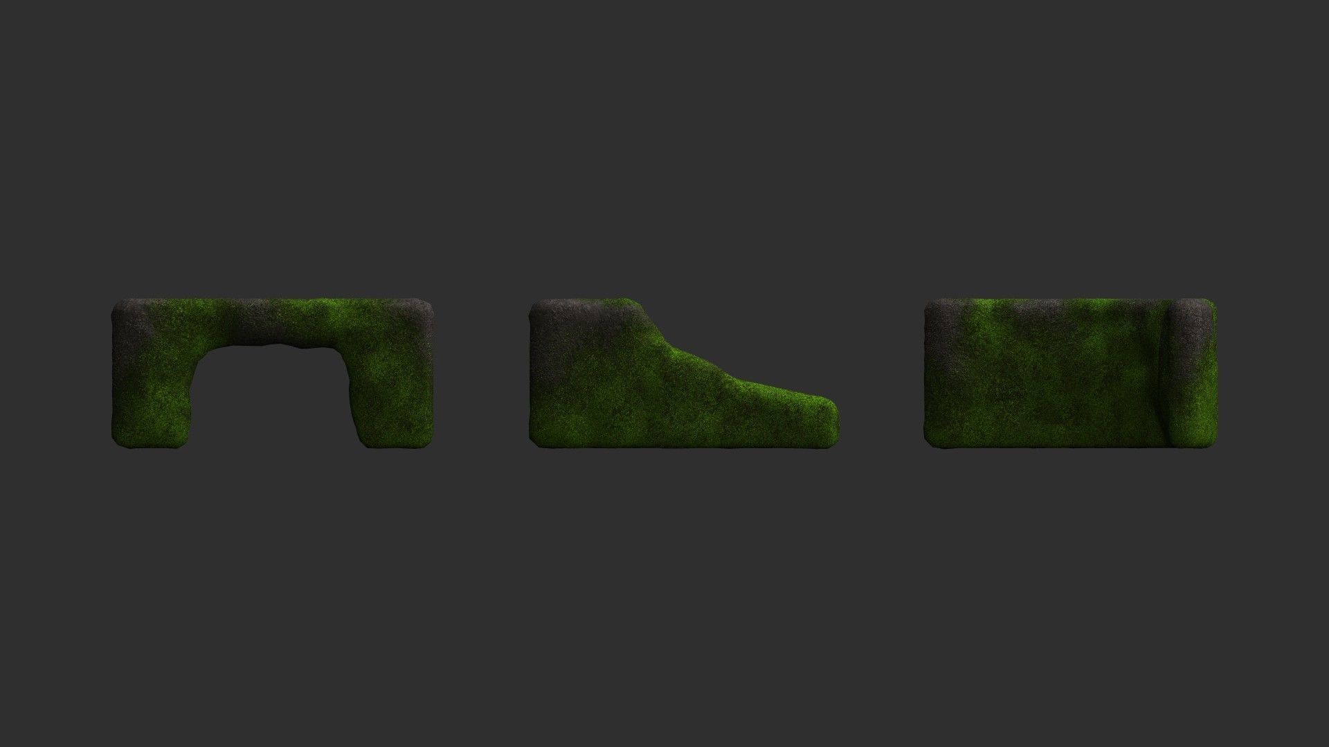 Cave Walls 2 - Moss 2 Low-poly 3D model_6