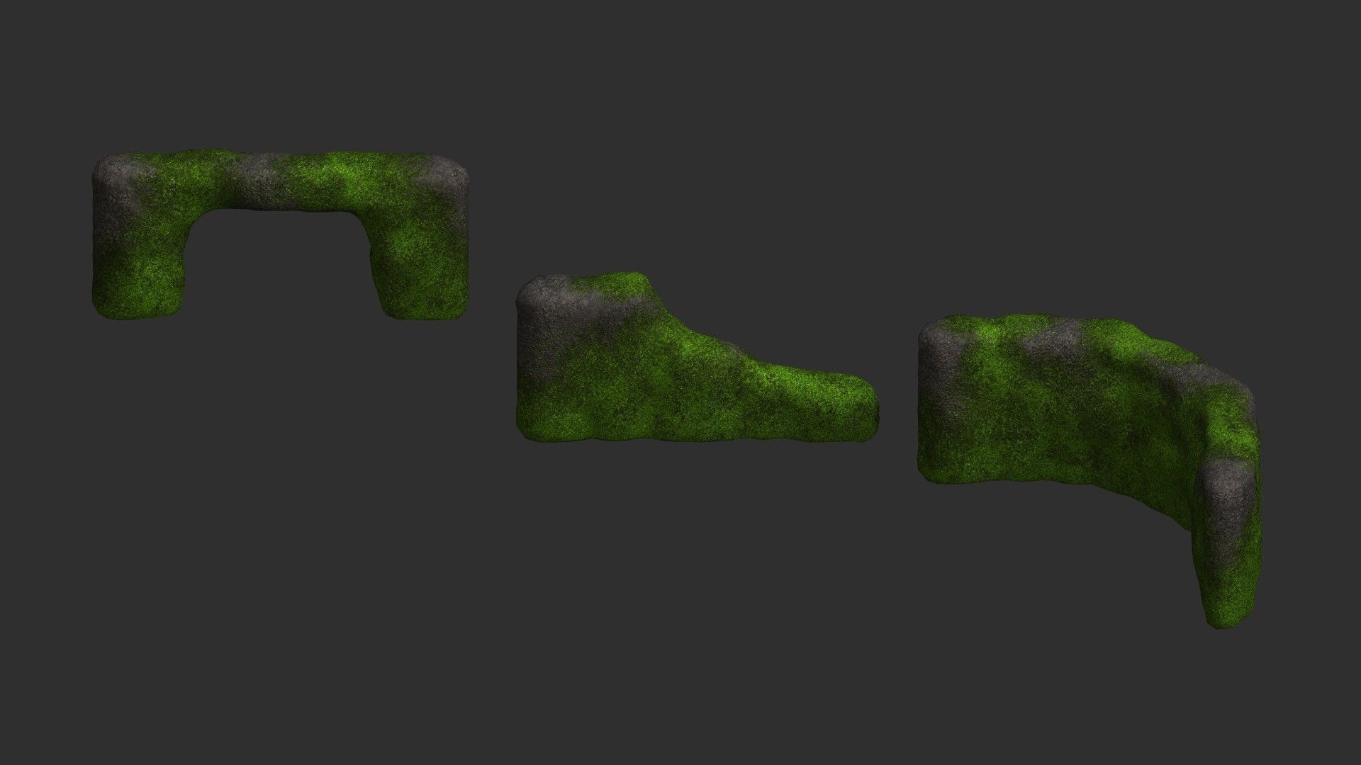 Cave Walls 2 - Moss 2 Low-poly 3D model_2