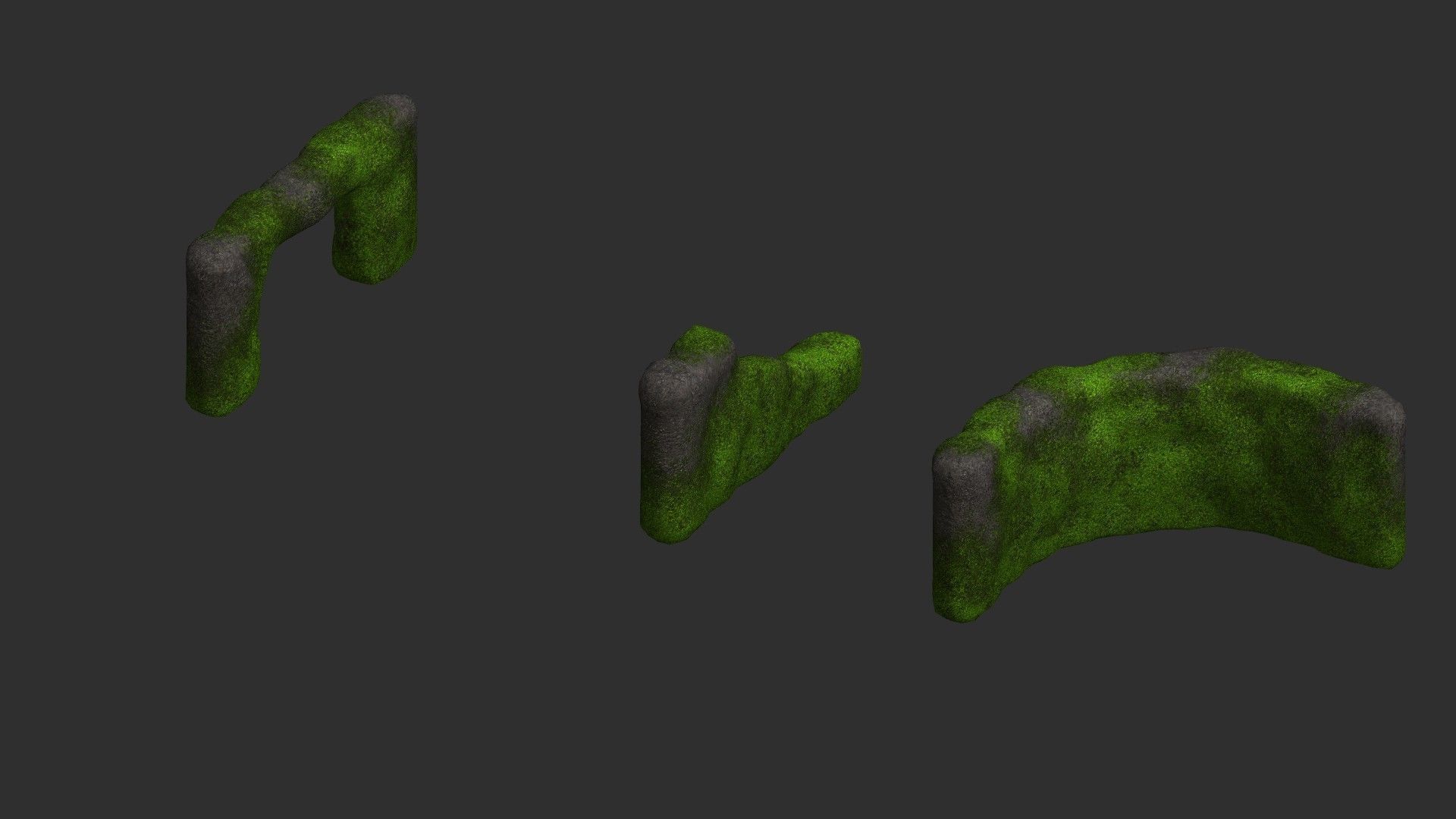 Cave Walls 2 - Moss 2 Low-poly 3D model_3
