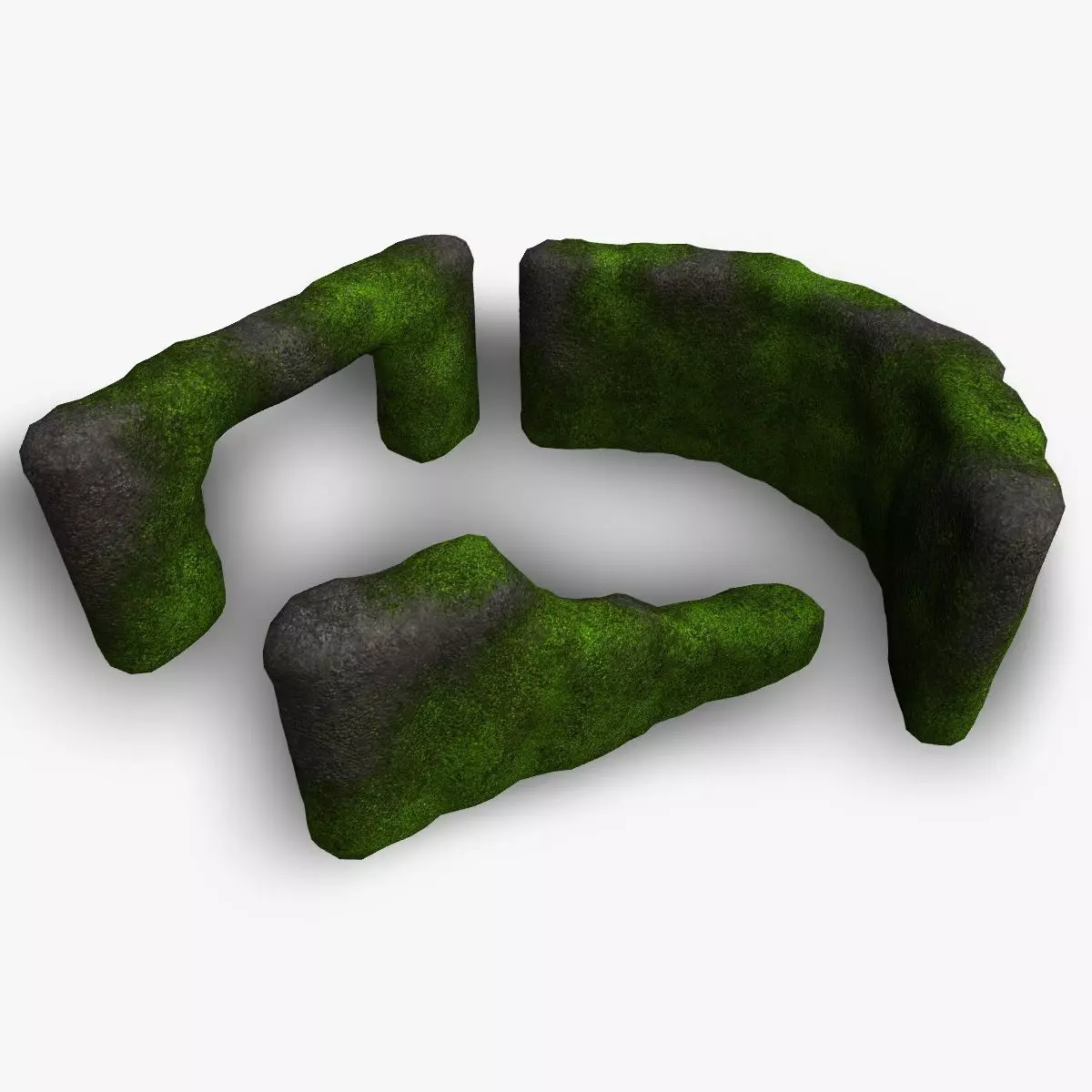 Cave Walls 2 - Moss 2 Low-poly 3D model_0