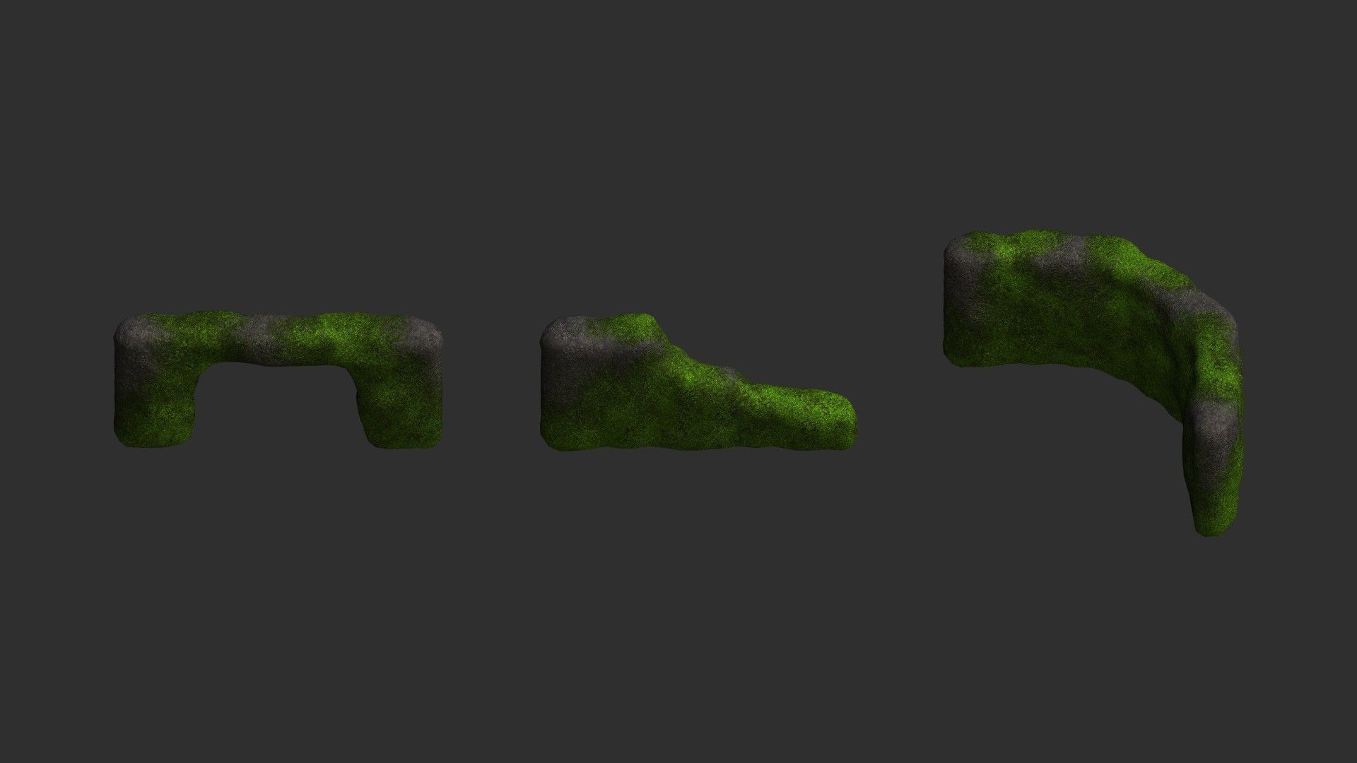 Cave Walls 2 - Moss 2 Low-poly 3D model_7
