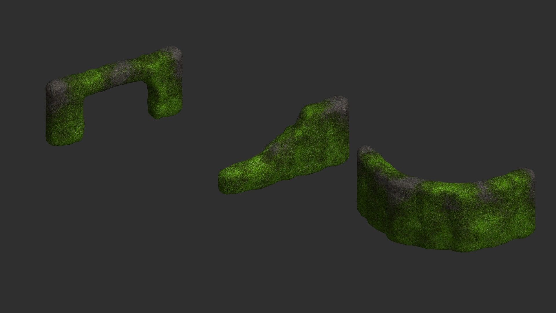 Cave Walls 2 - Moss 2 Low-poly 3D model_4