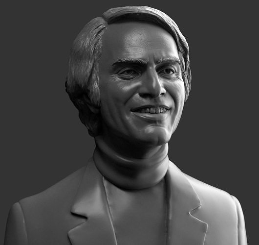 Carl Sagan Bust 3D print model
