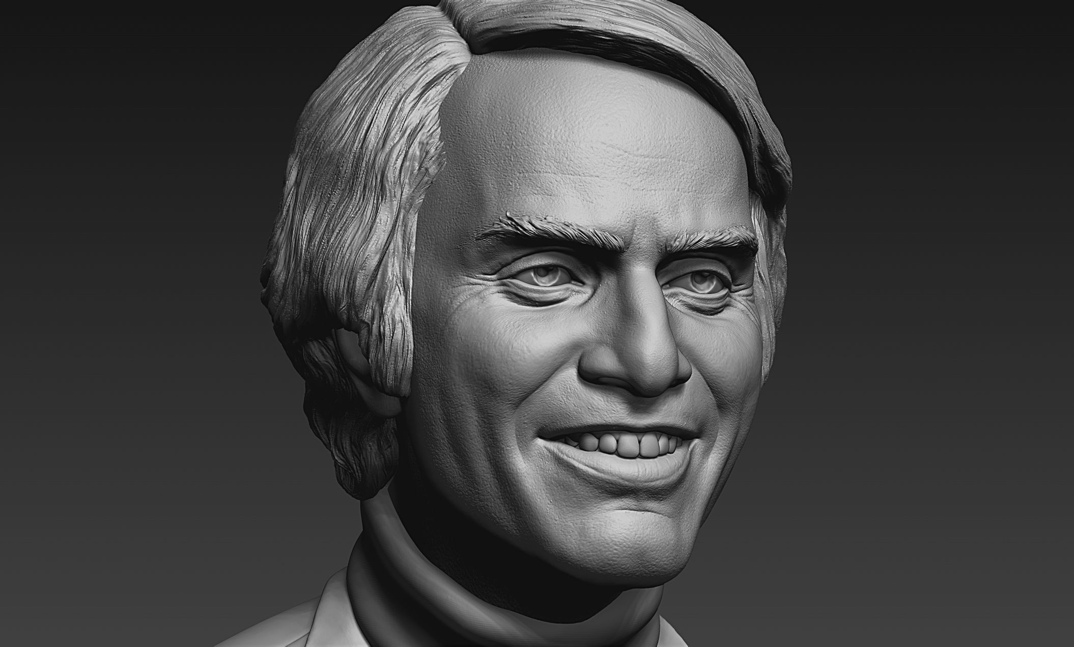 Carl Sagan Bust 3D print model_5