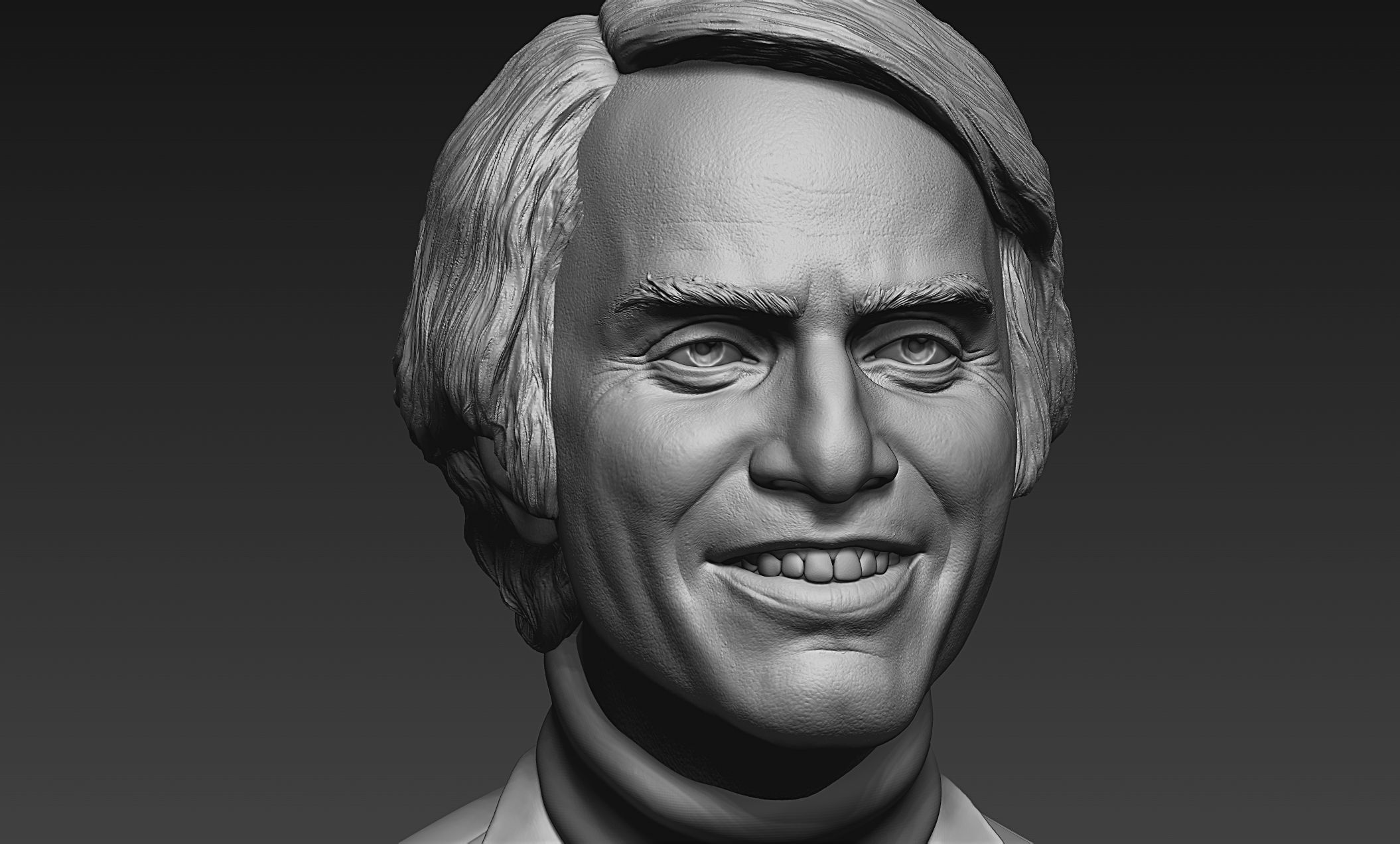 Carl Sagan Bust 3D print model_4