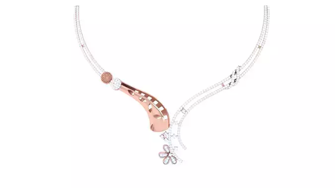 Women Necklace 3dm STL OBJ FBX Renders Details