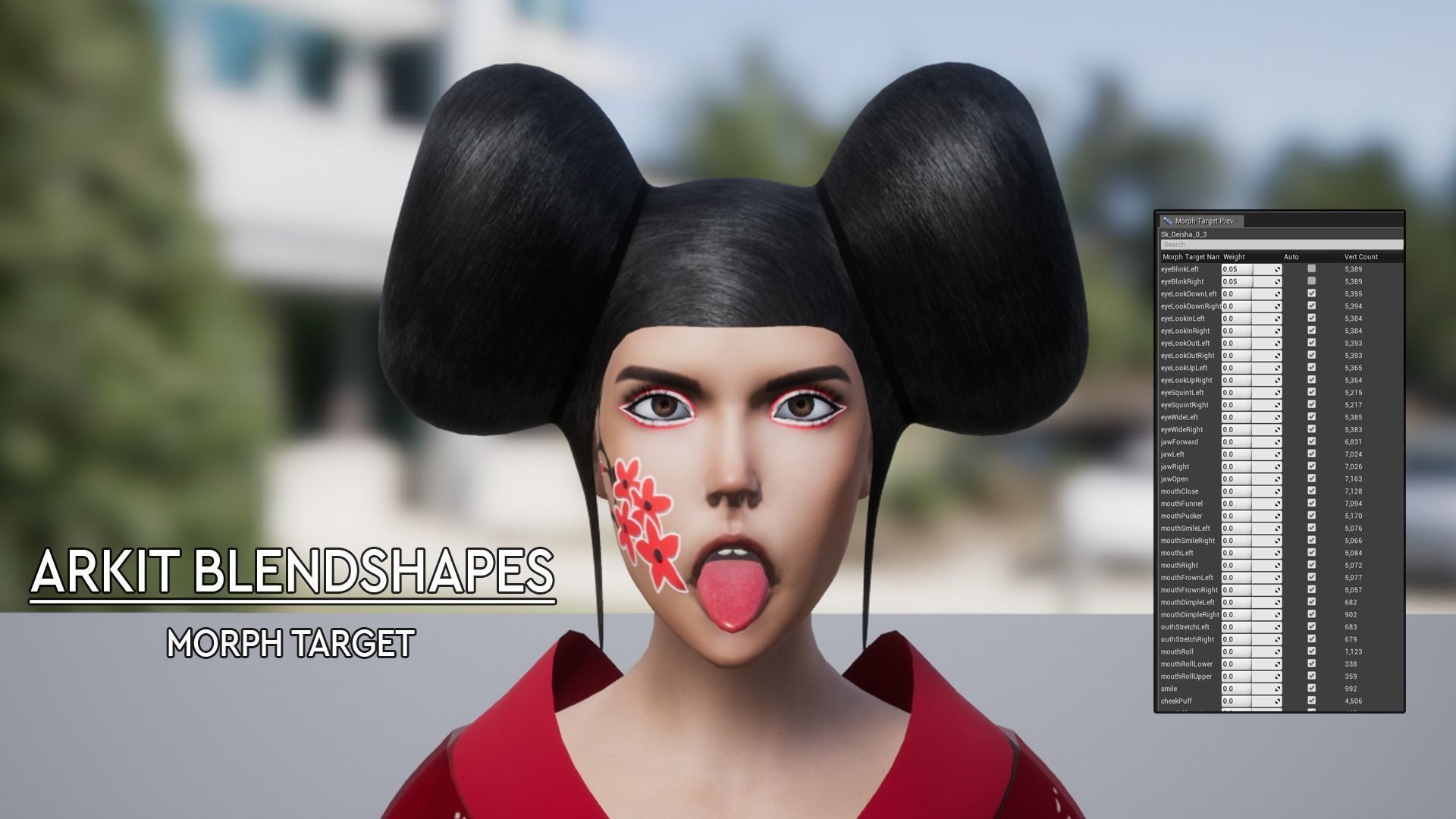 Geisha Low-poly 3D model_5