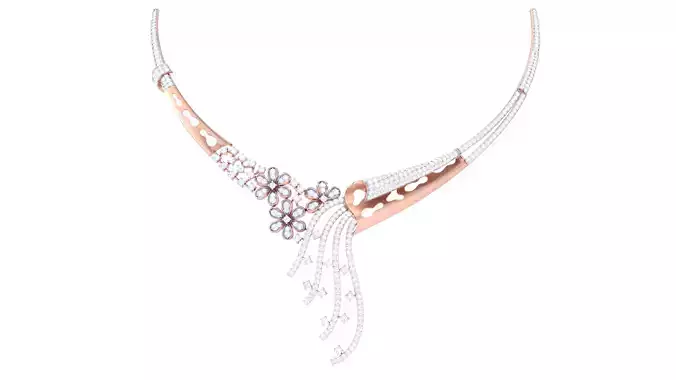 Women Necklace 3dm STL OBJ FBX Renders Details