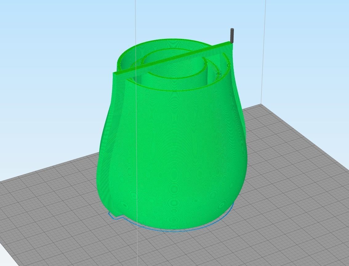 Modern Vase with outer 3D print model_9