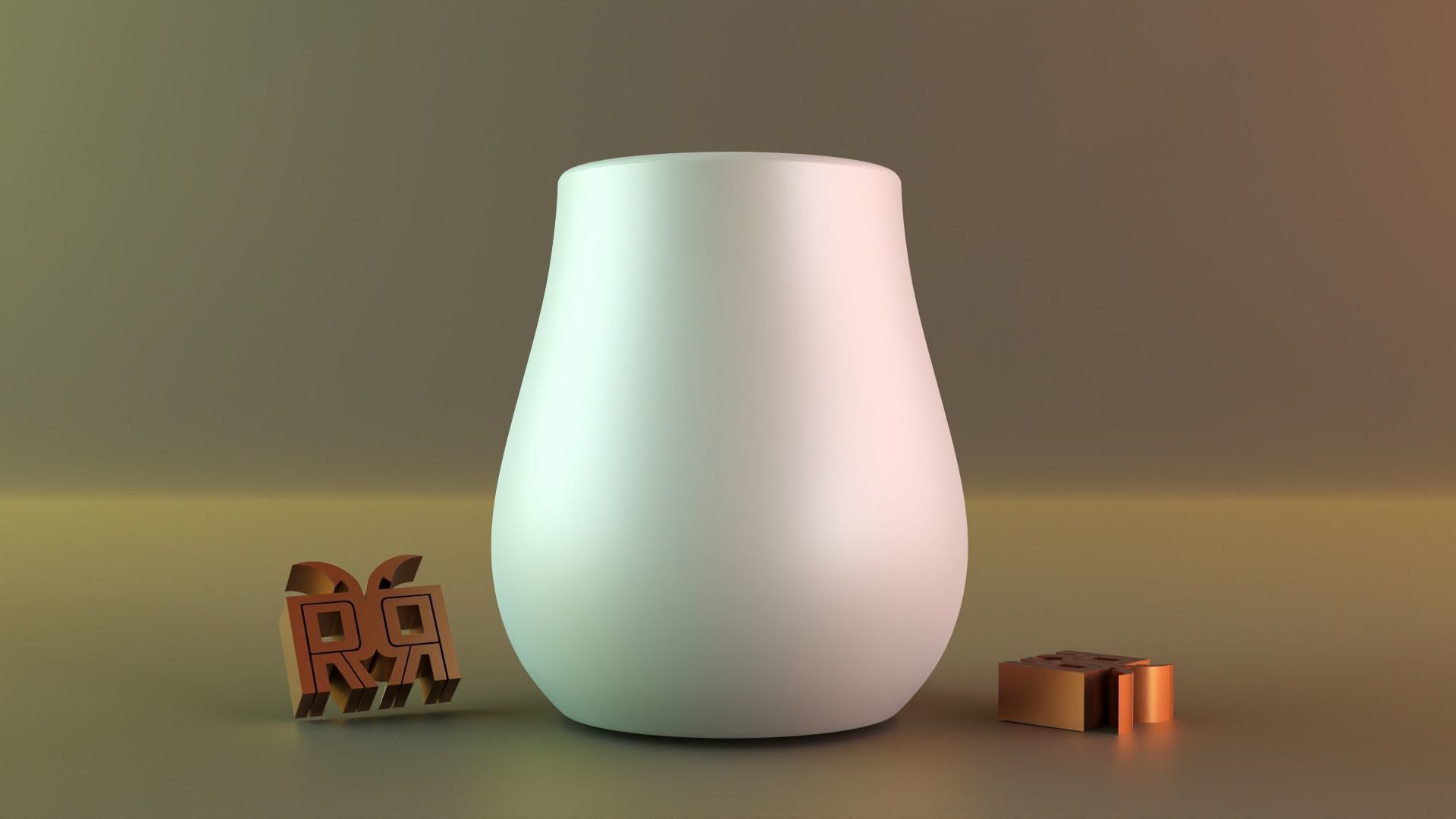Modern Vase with outer 3D print model_7
