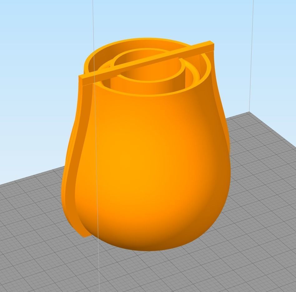 Modern Vase with outer 3D print model_12