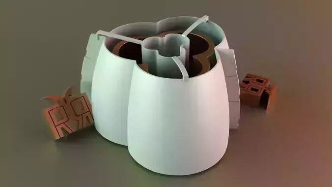 Modern Vase with outer 02