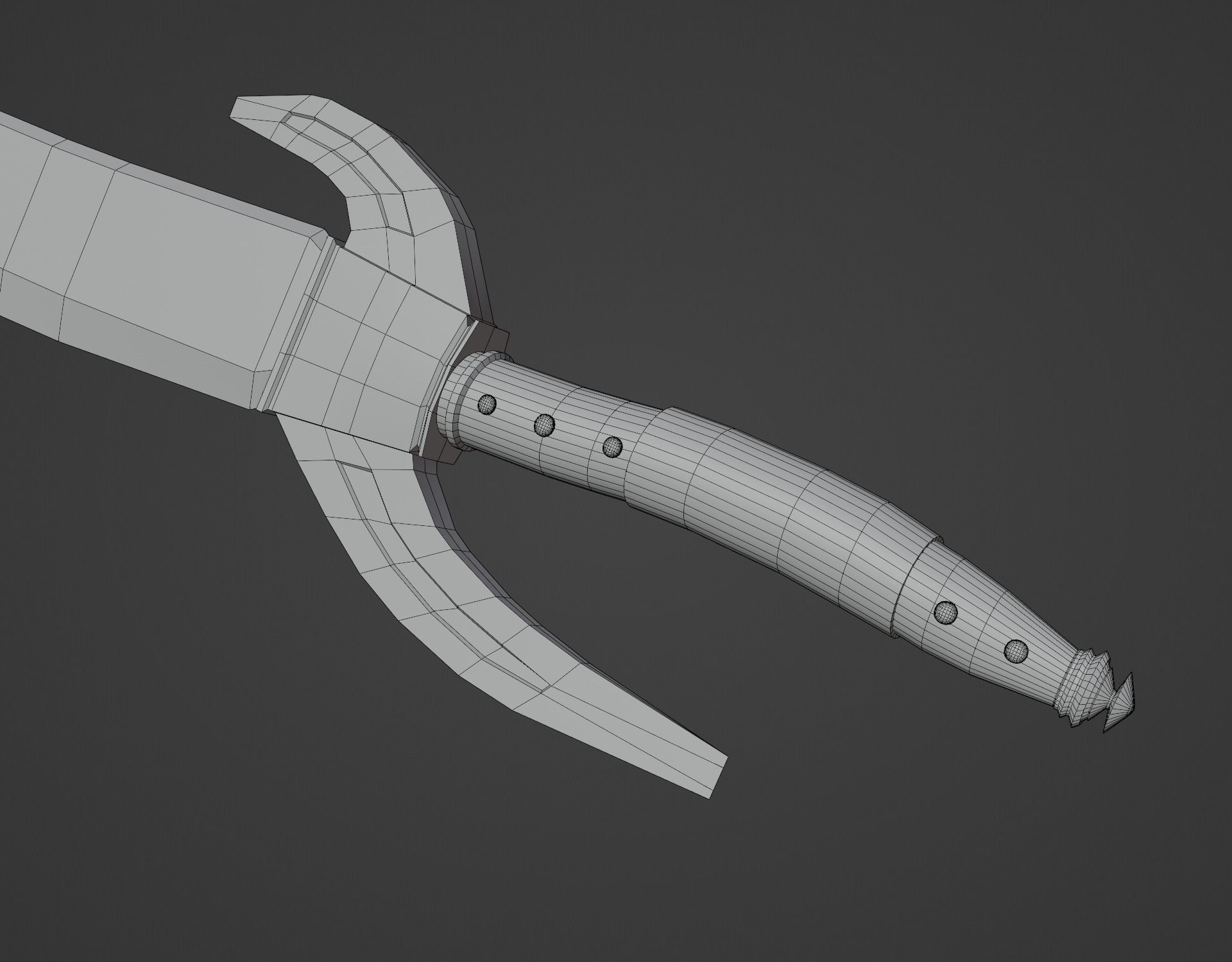 one handed sword PBR low-poly Low-poly 3D model_5