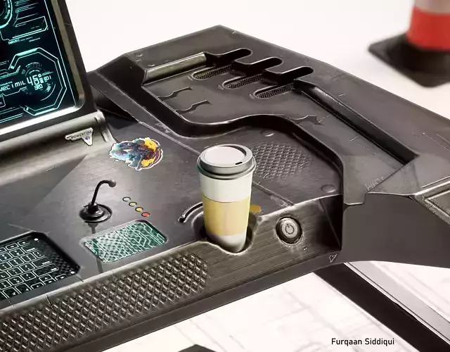 Sci-fi Stylized Table V1 PBR Low-poly 3D model Sci-fi Stylized Table V1 PBR Low-poly 3D model