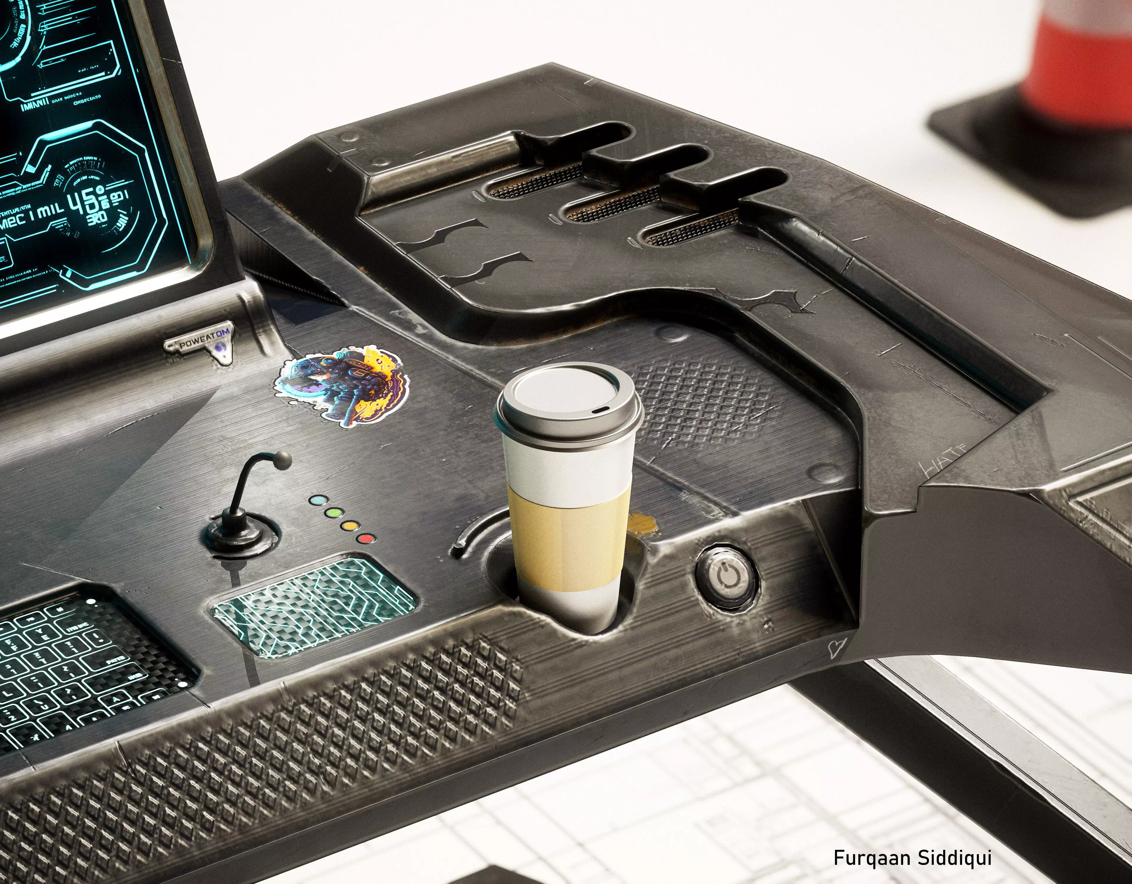 Sci-fi Stylized Table V1 PBR Low-poly 3D model_0