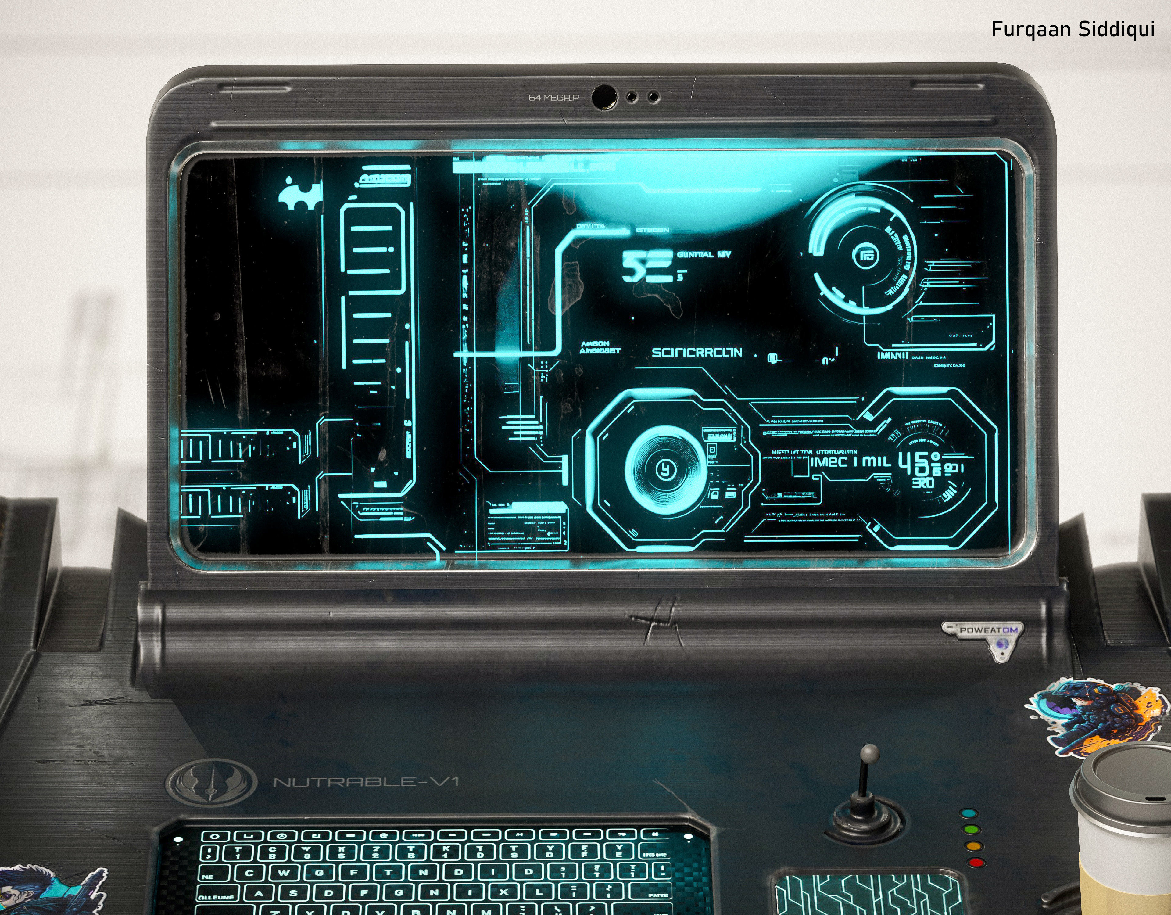 Sci-fi Stylized Table V1 PBR Low-poly 3D model_6