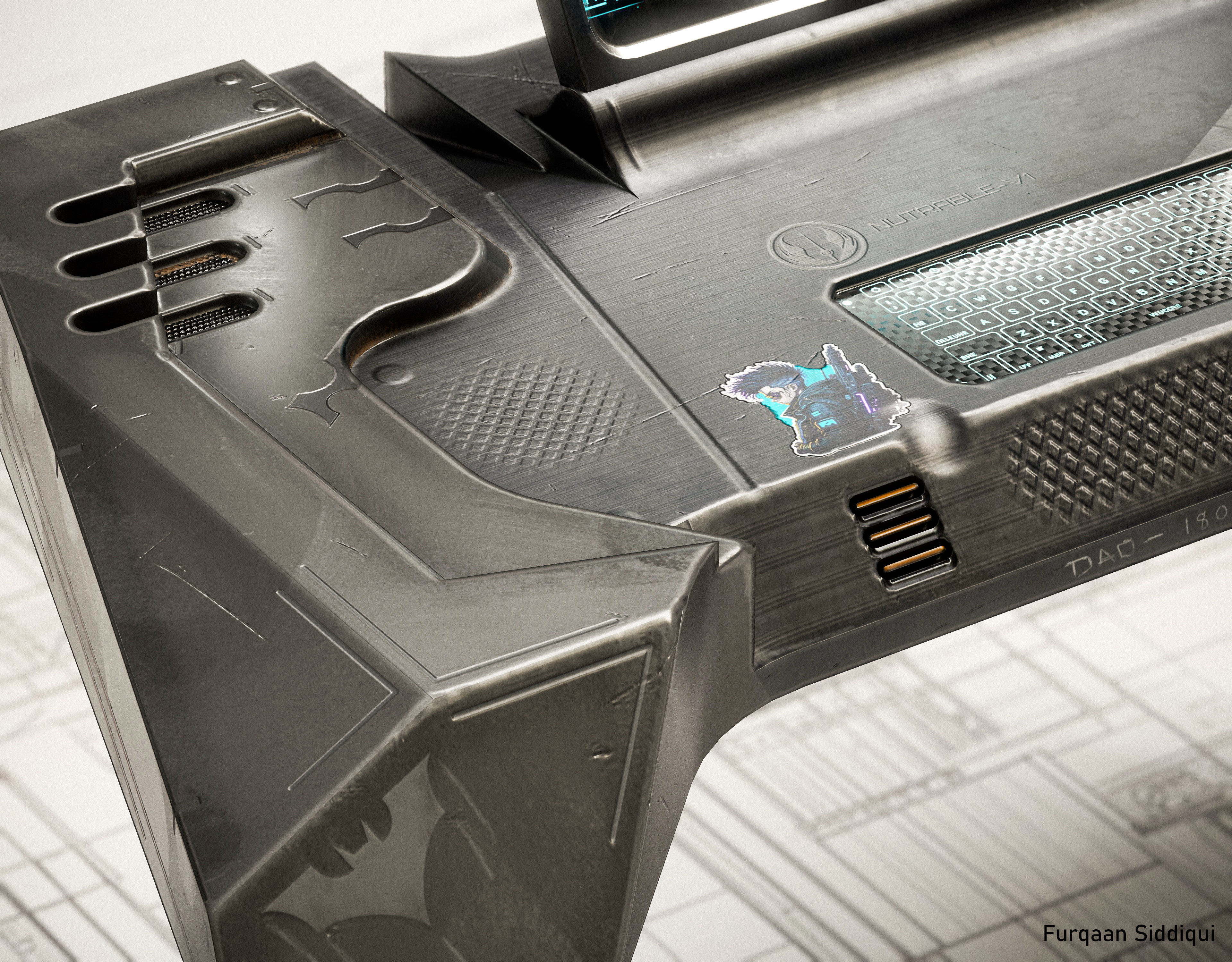 Sci-fi Stylized Table V1 PBR Low-poly 3D model_8