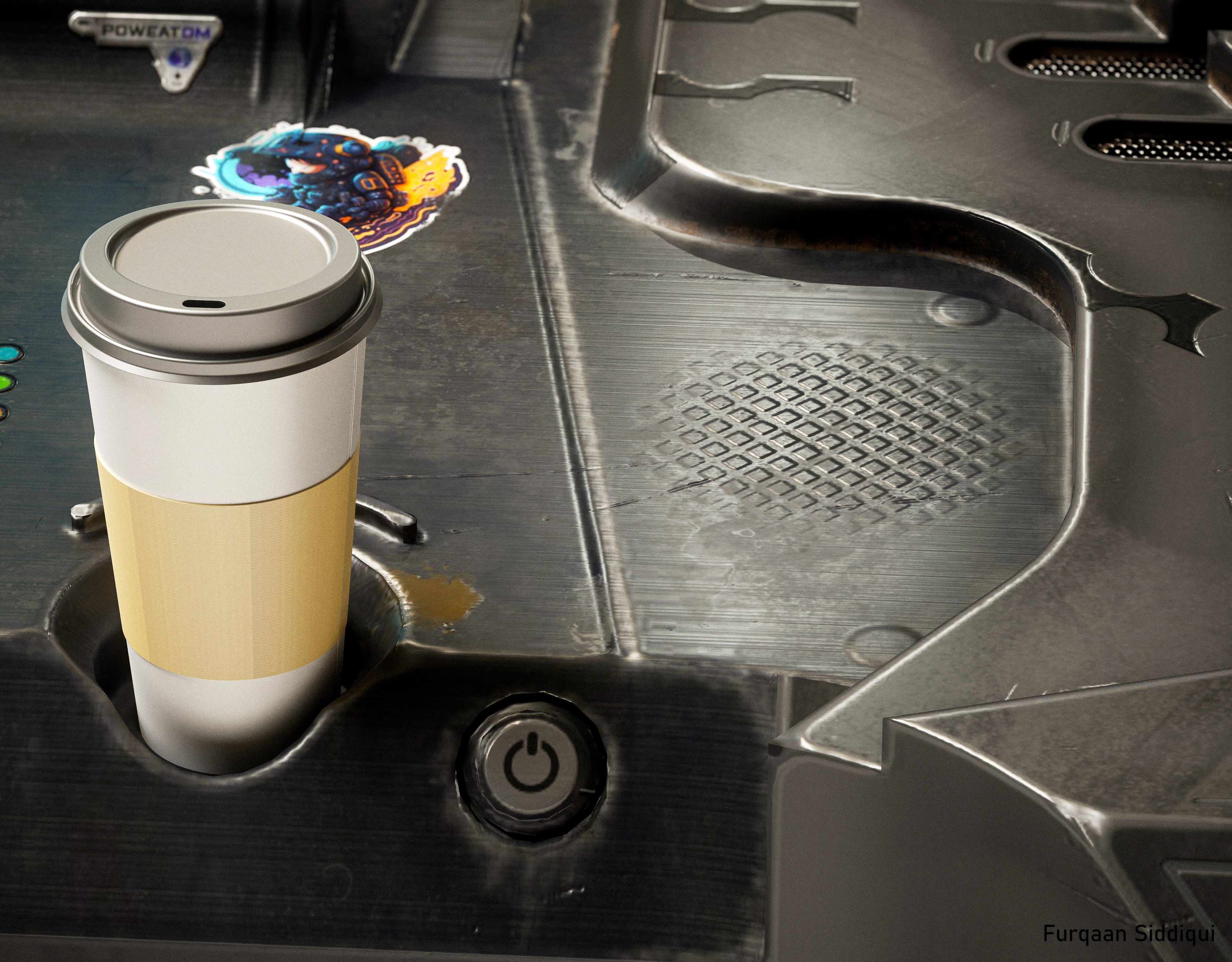 Sci-fi Stylized Table V1 PBR Low-poly 3D model_11