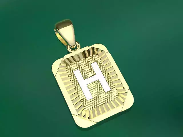 Pendant H for gift 3D print model