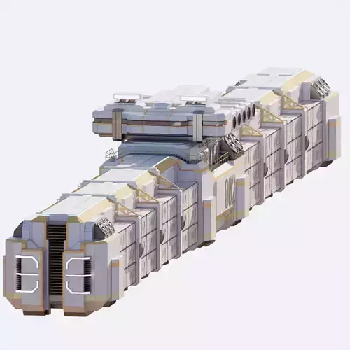 Sci-fi Cargo Airship 002 3D model