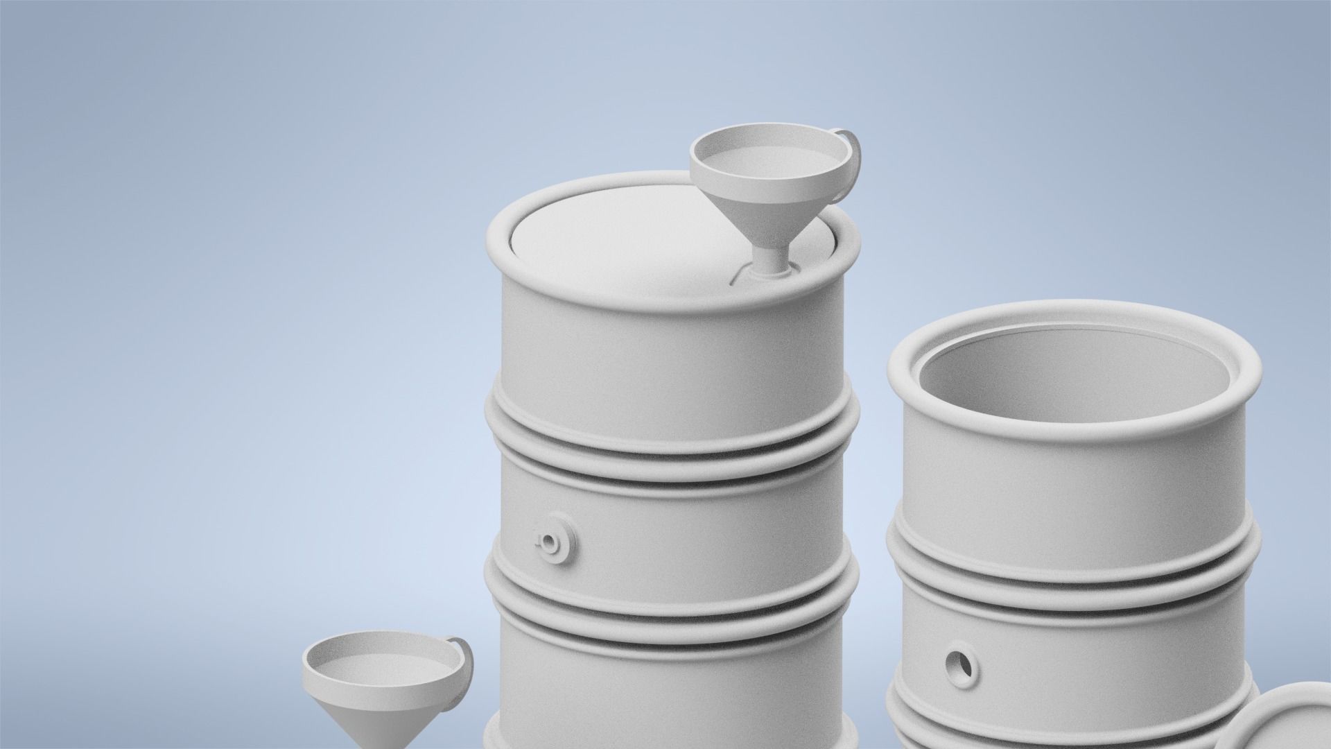 german fuel barrel set 1 35 3D print model_2