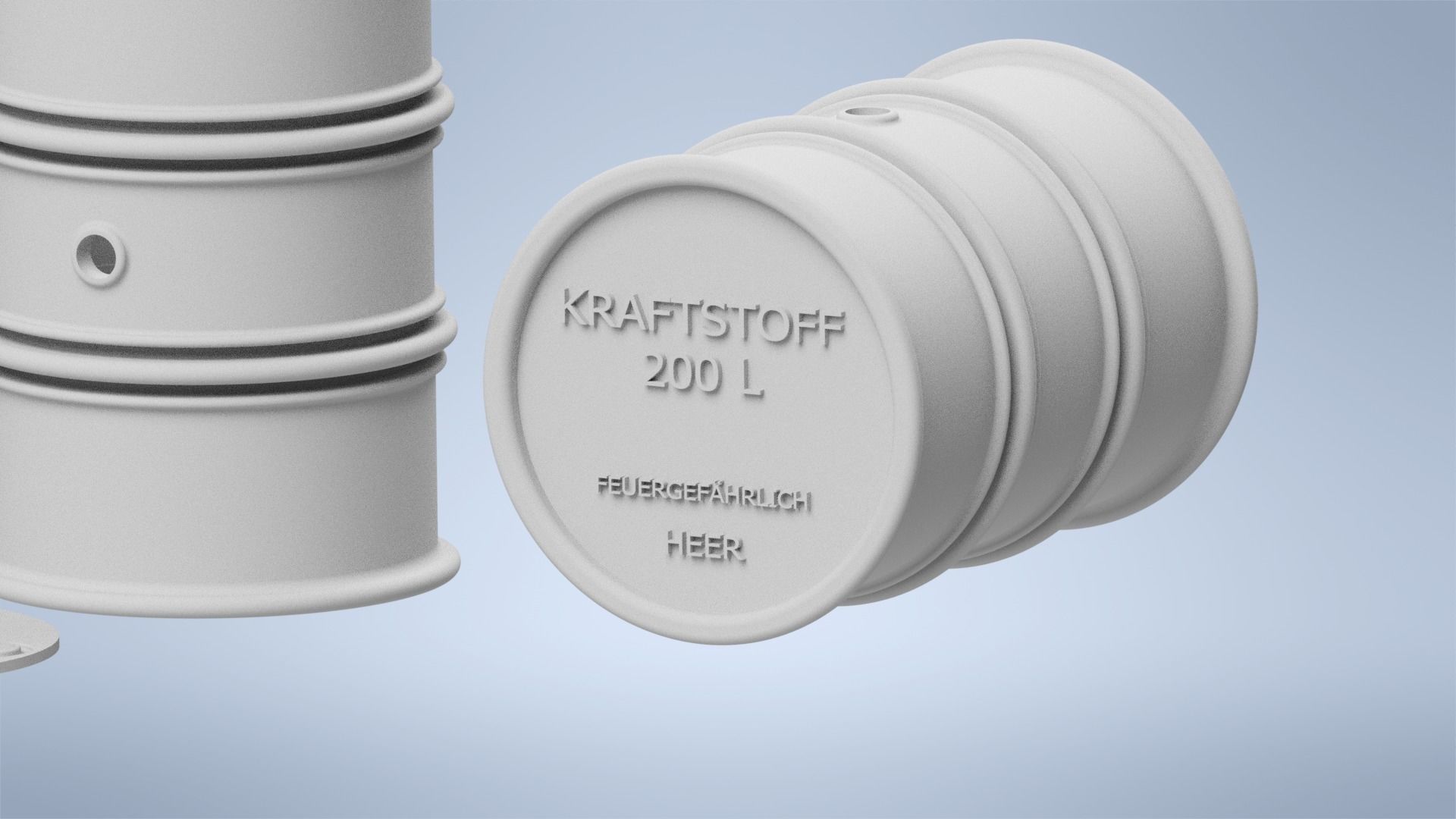 german fuel barrel set 1 35 3D print model_1