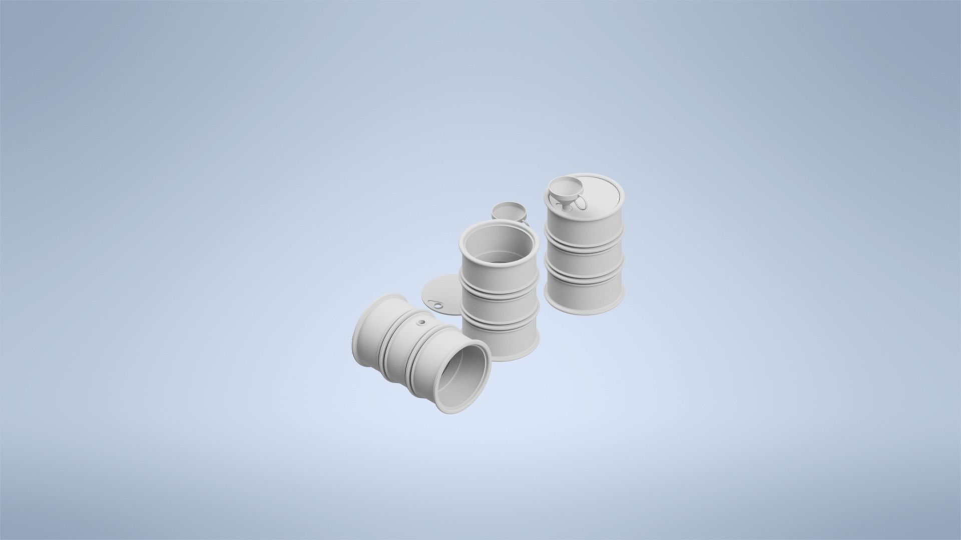 german fuel barrel set 1 35 3D print model_3