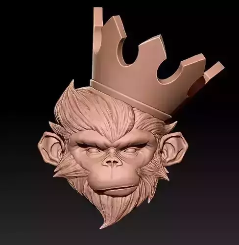 Crown Monkey pendant