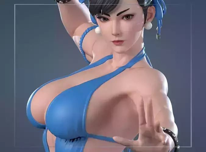 Chun Li for 3d Print  3D print model